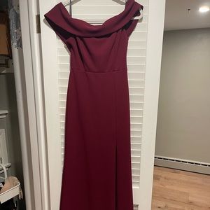 Small Maroon Strapless Dress